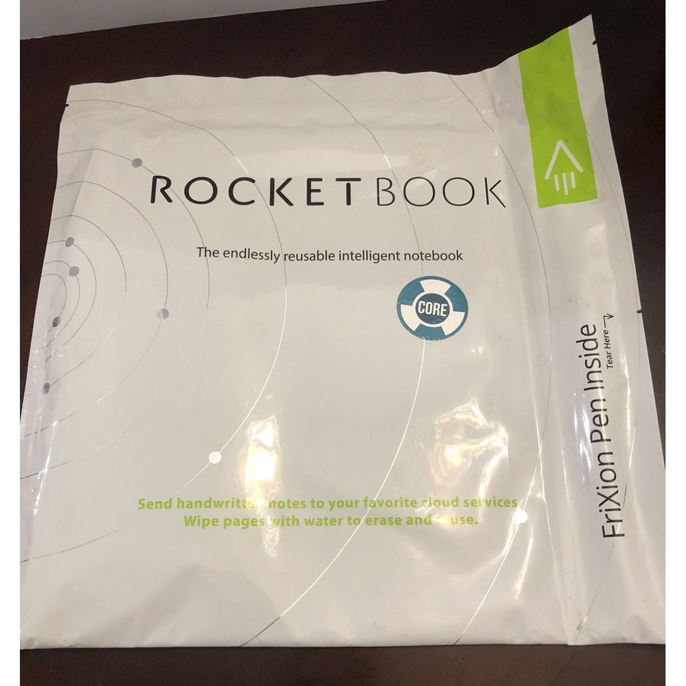 Rocketbook Core Lined Executive Reusable Notebook w/ FriXion Pen Light Blue New